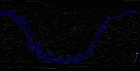 Путь астероида 1991 TF3 по московскому небу