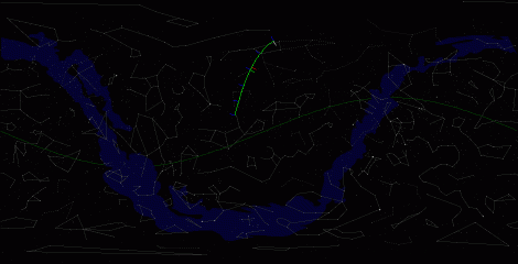 Путь астероида 1999 VO6 по московскому небу