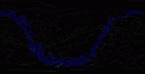 Путь астероида 2001 QP181 по московскому небу