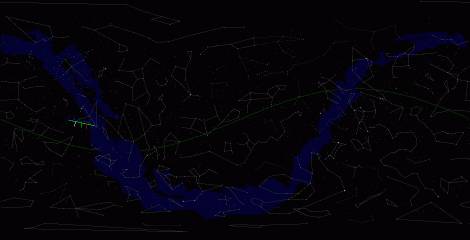 Путь астероида 2001 WN5 по московскому небу
