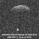 Изображение астероида 2008 BT18, полученное при помощи локации на Аресибо