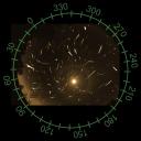 Снимок на котором показанна все треки метеоров за одну ночь (20/21 октября)
