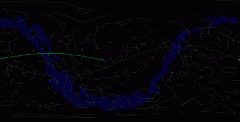 Путь астероида 2009 FD по московскому небу