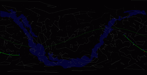 Путь астероида 2009 WN6 по московскому небу