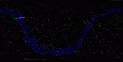 Путь астероида Epona по московскому небу